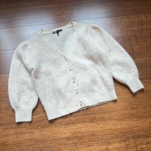 Maje Mohair blend blend cardigan Sweater with pearl buttons,size 1 (size small)